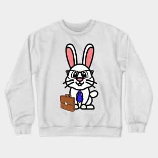 Cute Bunny is a colleague at work Crewneck Sweatshirt